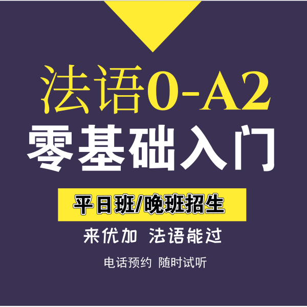 法语欧标A0—A2法语零基础入门班1v4